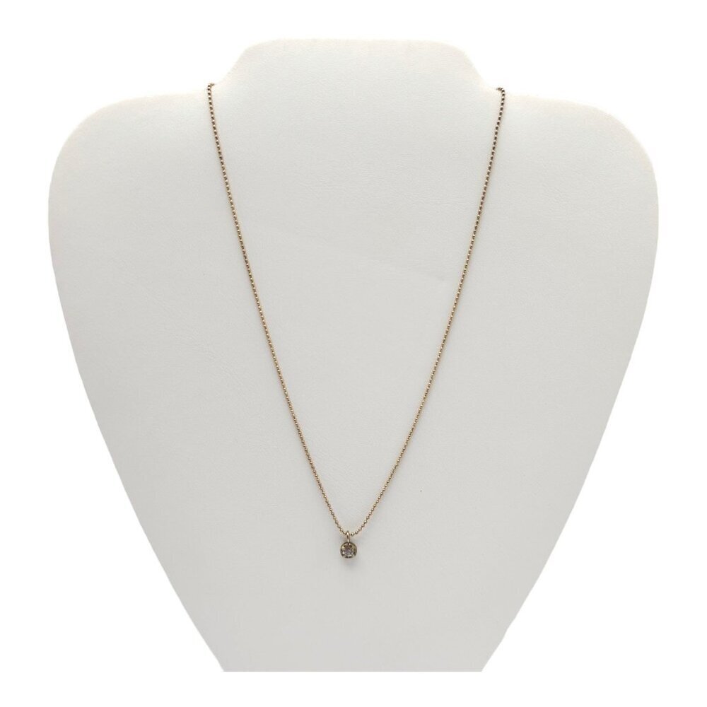 925 Sterling Silver Spinel Gemstone Pendant Beaded Chain Necklace Gold Tone VTG